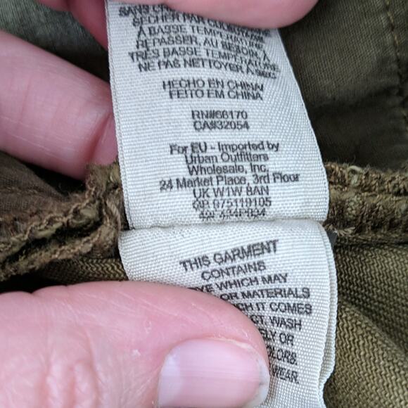 Free People Distressed Raw Cut Off Shorts Olive 26 - Picture 7 of 9